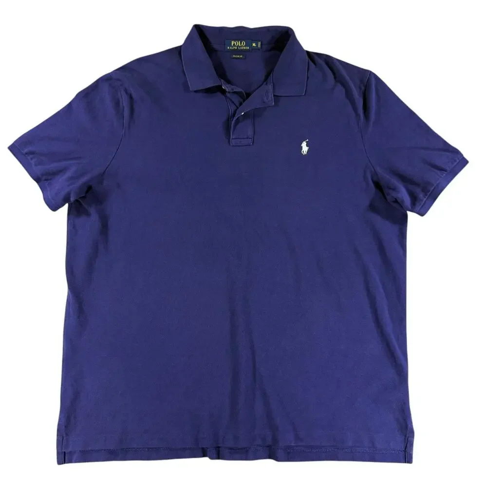 Polo Ralph Lauren Mens XL Polo Shirt Classic Fit Blue Short Sleeve Preppy